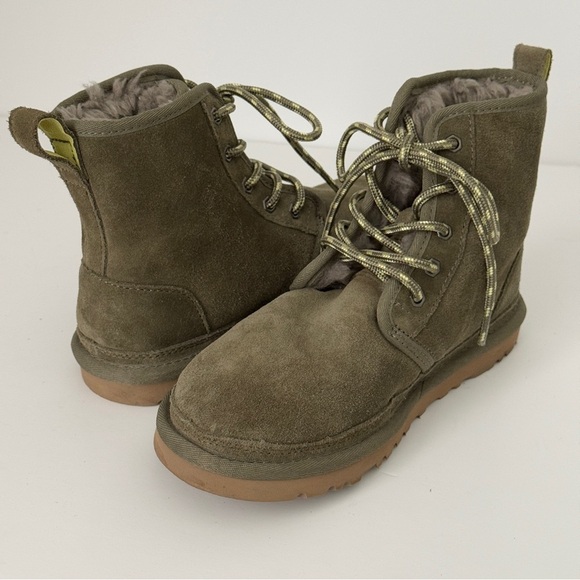 UGG Women's Neumel High Olive Green Suede Boots 1120728 Size 6 - Picture 4 of 12